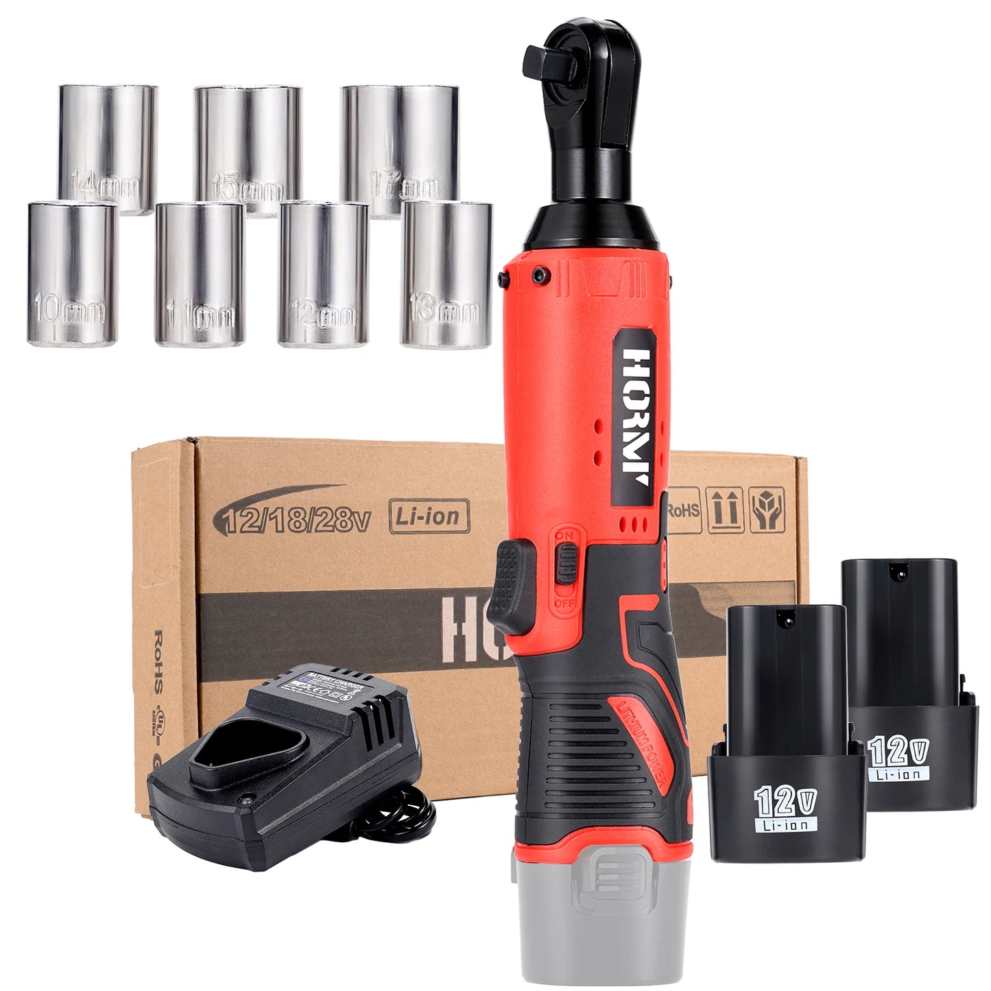 12V Cordless Electric Screwdriver Wrench 3/8 Inch Right Angle Ratchet Wrench Impact Drill Removal Screw Nut Car Repair Tool
