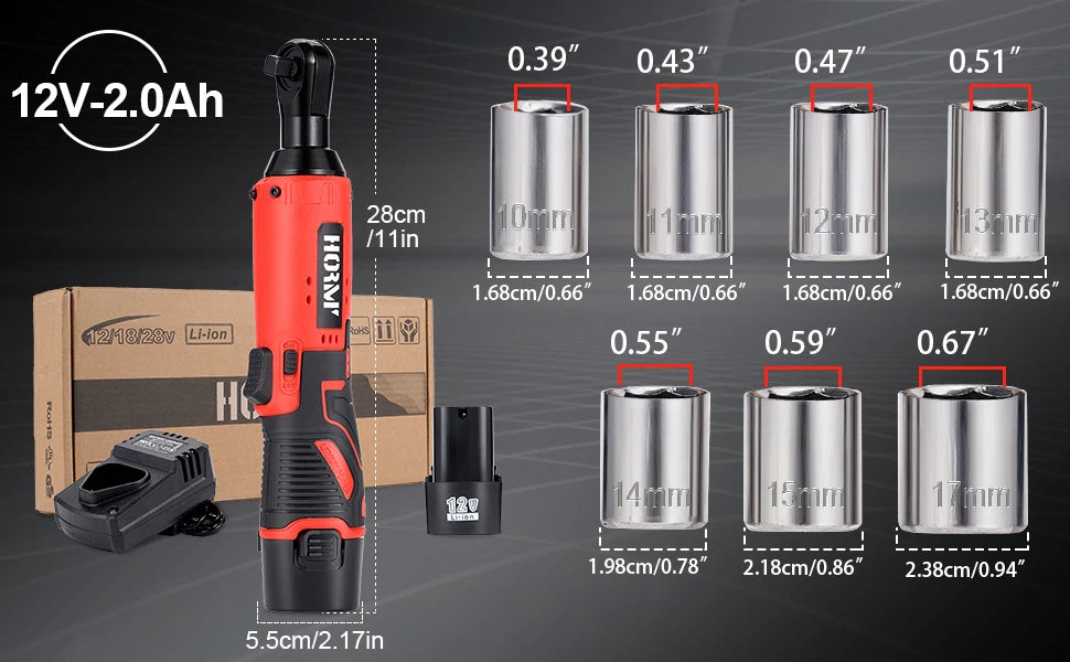 12V Cordless Electric Screwdriver Wrench 3/8 Inch Right Angle Ratchet Wrench Impact Drill Removal Screw Nut Car Repair Tool