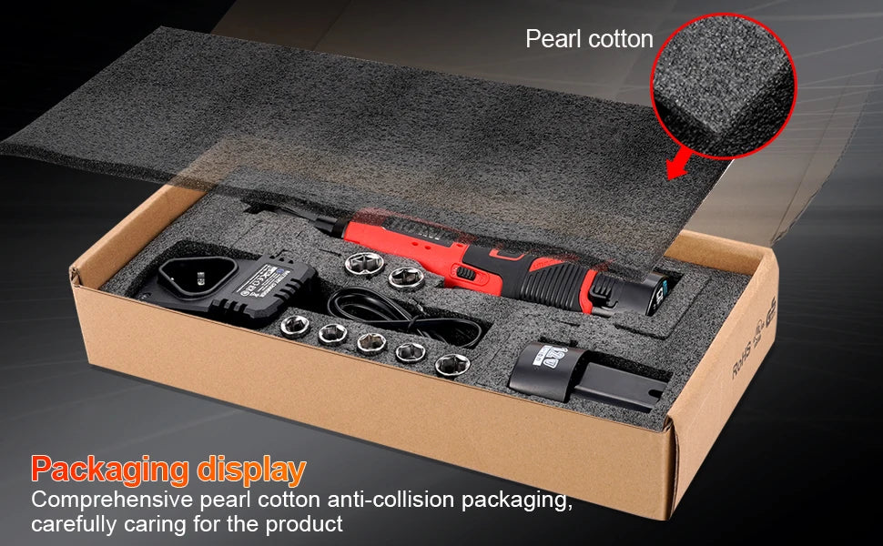 12V Cordless Electric Screwdriver Wrench 3/8 Inch Right Angle Ratchet Wrench Impact Drill Removal Screw Nut Car Repair Tool
